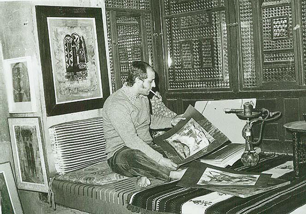Mr Abd-El-Wahab-Morsi in his studio